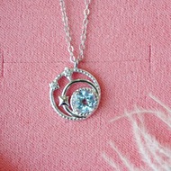 正品黃玉吊墜，925銀鑲嵌，配項鍊