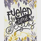 Fueled by Coffee and Jesus: Gifts for Religious Women - 2020 Planner Weekly and Monthly Featuring Purple Leaves on a White &amp; Gold Marble - Coffee