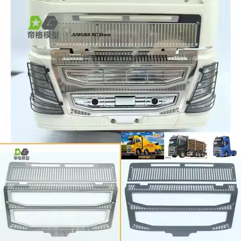 RC Model Truck FH16 4x2 6x4 8x4 Metal Grille Mesh For Tamiya VOLVO FH16 Tractor Timber Truck Tow Tru