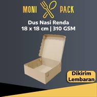 Kraft Lace Rice Box R8 18x18 / Catering Catering Box 310 GSM Thick