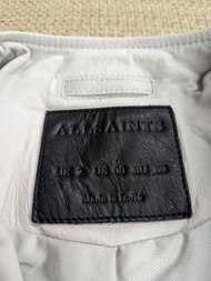 英國東倫敦品牌 Allsaints 米色真皮皮衣外套 羊皮外套 XS S號 小尺寸 小尺碼