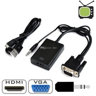 VGA TO HDMI Dây chuyển đổi từ VGA sang HDMI có âm thanh Chất lượng Full HD 1080P Bộ chuyển đổi từ VG