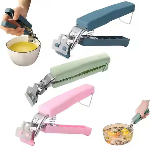 Hot Dish Plate Bowl Clip Clamp Gripper Hot Pot Pan Bowl Holder Handle Plate Tongs for Various Contai