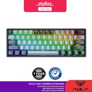 AULA F3261 WIRED MECHANICAL GAMING KEYBOARD - 60% LAYOUT, HOT SWAPPABLE, TRUE RGB BACKLIT, ERGONOMIC