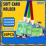 10pcs/pack Soft Card Holder Vertical/Horizontal ID case Size 54×90mm T-014
