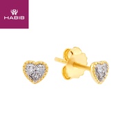 HABIB Round Diamond Earrings in 375/9K Gold 457210623