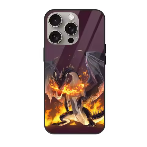 Monster Hunter Stories Fatalis Tempered Glass Case For Iphone 16 15 14 Pro Max Plus 13 12 11 Etc.Cov