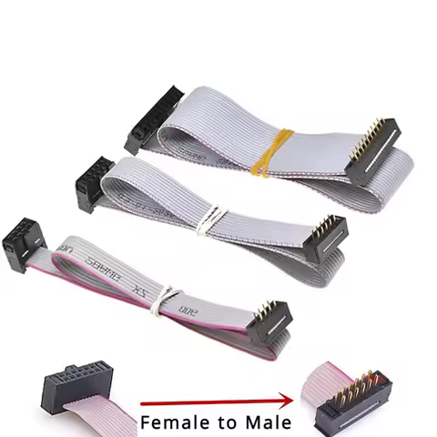 1PCS FC-FD DC4 IDC 2.54MM Pitch Male To Female Connector 6/8/10/12/14/16/20/24/26/30/34/40 PIN Flat