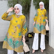 Tunik Batik Wanita Yellow Series Tunik Batik Kumpulan Warna Kuning Lime Mustard Kuning Telur Atasan 