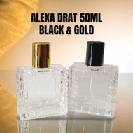 Botol Parfum Spray Kaca Alex Drat 50ml Unik Antik - Aksesori Menarik untuk Dibawa-Bawa - Hadiah