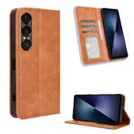 For Sony Xperia 1 Vii Luxury Flip PU Leather Wallet Magnetic Adsorption Case For Sony Xperia 1 Vii P