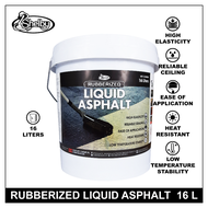 Shelby Rubberized Liquid Asphalt 16 Liters Waterproofing Paint Black Pail Barrel