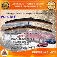 Premium Hybrid Universal Wiper 3 Section Type Razor Type Front Wiper Suzuki Ertiga/ Suzuki Ertiga