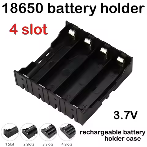 18650 Battery Holder 1 2 3 4 Slot Box Case Rechargeable Lithium 3.7V Battery Container with Hard Pin