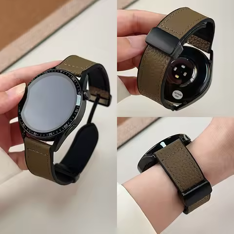 22mm 20mm Leather Strap for Huawei Watch GT6/5/4 3 46mm Sport Silicone Watchband for Huawei Watch GT
