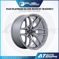 Fuel Offroad Flux Platinum Silver 20x10 ET-18 6x139.7 (1 Piece) Rims 4x4
