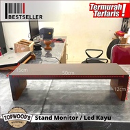 KAYU Solid Wood Monitor Stand Desk Organizer Desk Wooden Laptop Computer Rack