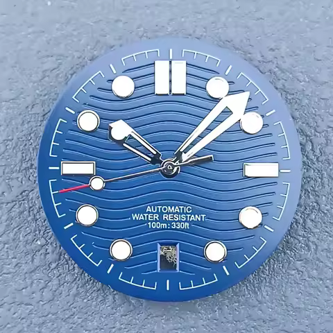Seamaster dial 31mm Blue Diver 300M Watch Hands Suitable for 6 O'clock NH35 Automatic Mechanical Mov