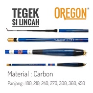 Joran Pancing Tegek Ruas Pendek Oregon Silincah 180 210 240 270 300 360 450  Ringan Kaku Carbon