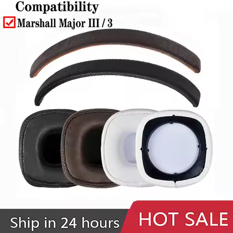 Major 3 Ear Pads Replacement Memory Foam PU Leather Headphone Earpads Ear Cushion Pad For Marshall M