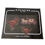 專櫃 Coach 周邊商品 防水貼紙 馬車 恐龍 logo 貼 墊板 滑鼠板 文具