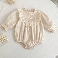 L023 ชุดบอดี้สูทสไตล์ฝรั่งเศสหวานสำหรับเด็กหญิงฤดูใบไม้ร่วง