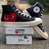 Converse All Star 70s Hi x CDG Play Black 100% New Shoes Sneakers Men Women