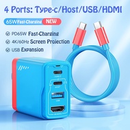 Portable Charger Dock for Switch 2,  with HDMI 4K@60Hz, 65W Switch TV Dock Adapter, USB-C PD Fast Ch