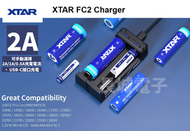 FC2 雙槽電池充電器 2A快充 USB-C口  廣泛兼容鋰離子 鎳氫和鎳鎘電池