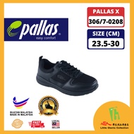 Pallas Jazz 306-0208 Black School Shoes Lace Kasut Sekolah Hitam/Kasut Sekolah/Pallas