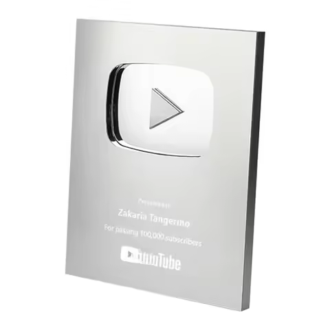 1 customized commemorative plaque with authorized corporate brand selling well launch For YouTube St