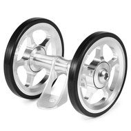 [PRE-ORDER] Lixada Aluminum Alloy Bike Double Roller Rear Wheels Replacement for Brompton Folding Rear Mudguard (Silver)