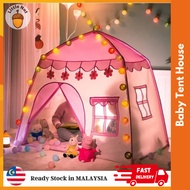 Princess Prince Castle Play Tent Kids Flower Tent Large Children Playhouse Tent Khemah Budak Indoor Outdoor Tent