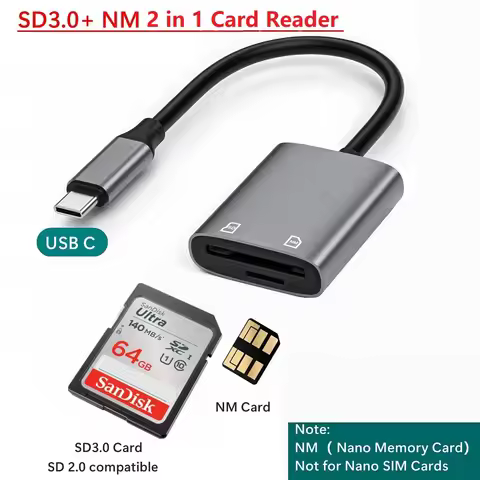 TypeC Nano Memory Card Reader Huawei NM Card Adapter USB-C SD Card Reader for Huawei Nova Honor Data