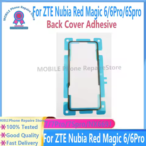 Back Battery Cover Sticker For ZTE nubia Red Magic 6/6Pro/6Spro Rear Battery Cover Adhesive Sticker 