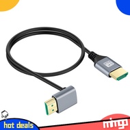 Mimgo HDTV 2.1 8K Elbow HD Cable Portable TV Connection Line 8K@60Hz HDTV 90 Degree Right Angled Extension Cable Display