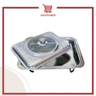 Fast Food Combination Lid Stainless Steel Buffet Container/ Buffet Container Vegetable Side Dish Con