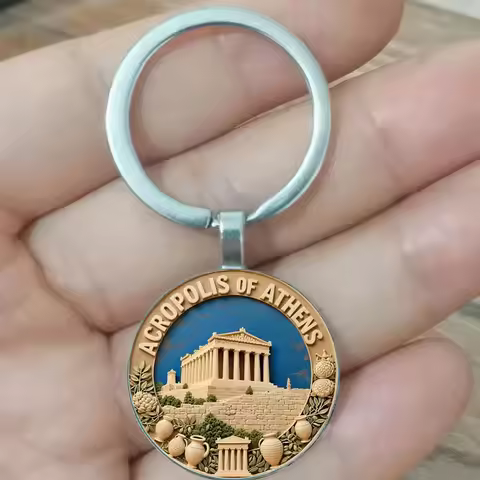 The Greek Athens keychain is a historical Greek architectural gift suitable for history enthusiasts