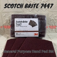 MERAH Scotch - Brite 7447 General Unit Hand PadPURPOSE Maroon Red3m