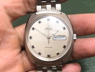 靚仔 196x'S OMEGA DE VILLE Tool 107 靚坑渠面 黑闊片字 起面大龜 全鋼 自動上鏈 CAL.752 手錶 36MM