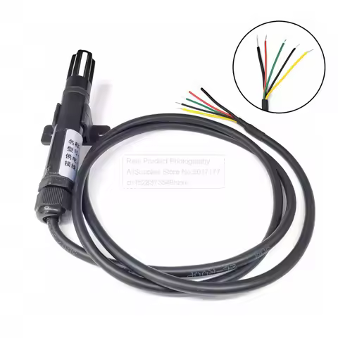 SHT20 SHT21 SHT30 SHT31 Digital Temperature Sensor Probe Humidity Sensor Cable Shield OEM 1M 2M I2C 