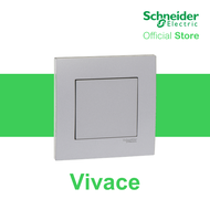 Schneider Electric Vivace 1-Gang Blank Plate, Aluminium Silver