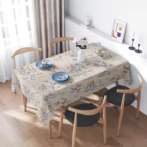 Elegant Floral Printed Tablecloth Soft Easy Care for Dining Tables in Your Home Decor 360 x 215cm Re