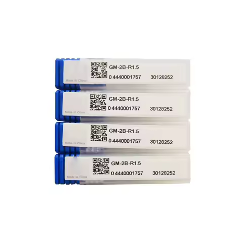 100% Original GM 2B R0.75S R0.5S R1.0S R2.0S R1.25S R1.5S R2.5 R3.0 R4.0 R5.0 2-Flute Straight Shank
