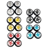 [whfashionkk] 4x Car Rubber Tyre Hard Anodized Wheel Rims Wheel Set for K969 K989 P929 28 High Car