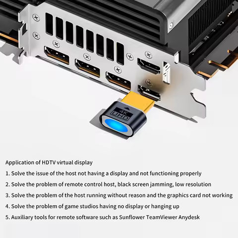 4K 60Hz PC Graphic Card Cheater Virtual Display For Laptop Desktop GPU Testing Tools Tester Accessor