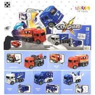 Ready Stock Truck Ambulance Police van Medical Car Vehicle Toys For kids JW567-083