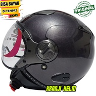 Helm kyt / helm retro bogo / helm kyt elsico solid gunmetal termurah