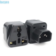 LACYES Plug Adapter Black White Universal UPS Plug C14 Male WD-320 250V Conversion Plug