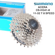 เฟืองจักรยาน SHIMANO รุ่น ACERA CS-HG41-8 เฟืองท้ายจักรยาน ชนิดเฟืองสวม 8 สปีด 11- 32 ฟัน เรียงฟัน 1